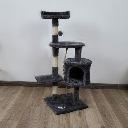 Furtastic 110cm Cat Tree Scratching Post - Dark Grey-Cat Trees-PEROZ Accessories