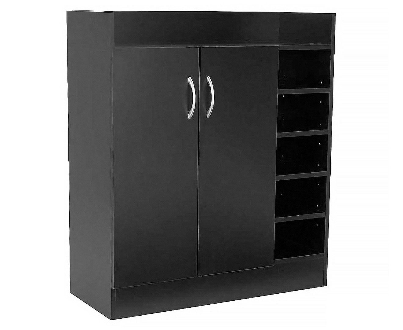 Sarantino 21 Pairs Shoe Cabinet Rack Storage Organiser 80 x 30 x 90cm in Black-Shoe Storage Cabinets-PEROZ Accessories