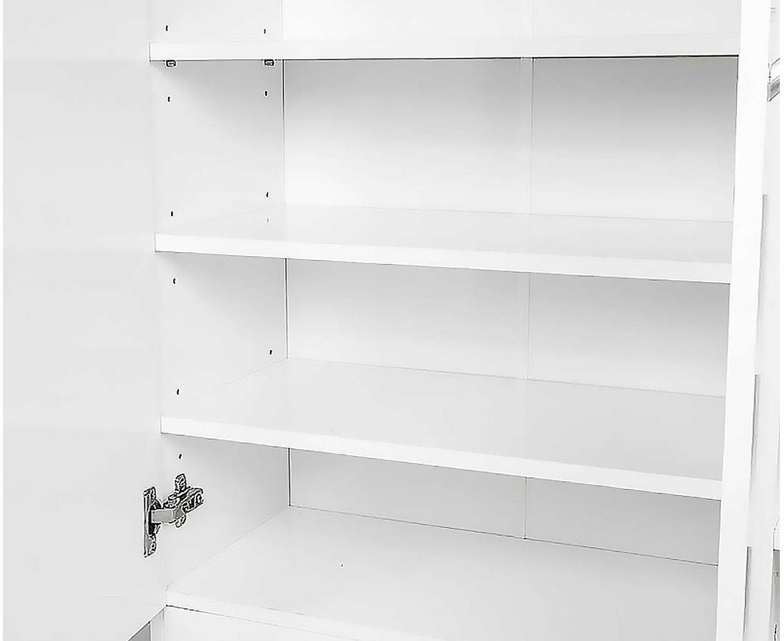 Sarantino 21 Pairs Shoe Cabinet Storage Organiser Shelf 2 Doors 80 x 30 x 90cm in White-Shoe Storage Cabinets-PEROZ Accessories