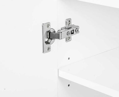Sarantino 21 Pairs Shoe Cabinet Storage Organiser Shelf 2 Doors 80 x 30 x 90cm in White-Shoe Storage Cabinets-PEROZ Accessories