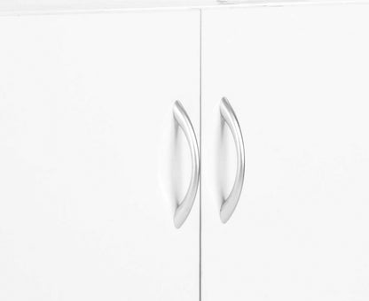 Sarantino 21 Pairs Shoe Cabinet Storage Organiser Shelf 2 Doors 80 x 30 x 90cm in White-Shoe Storage Cabinets-PEROZ Accessories