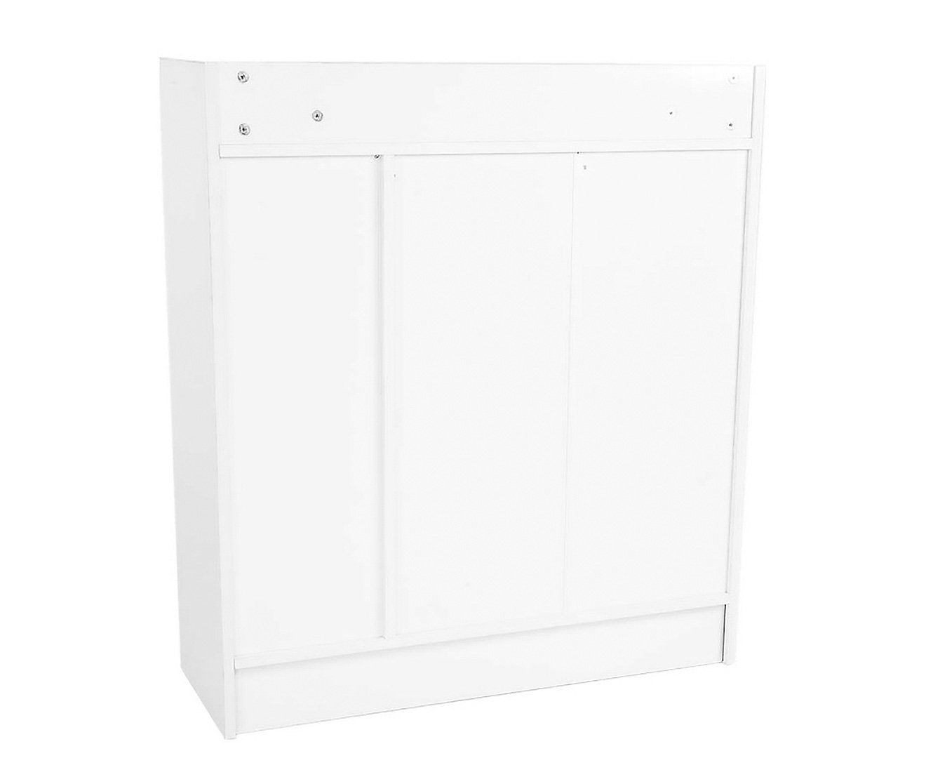 Sarantino 21 Pairs Shoe Cabinet Storage Organiser Shelf 2 Doors 80 x 30 x 90cm in White-Shoe Storage Cabinets-PEROZ Accessories