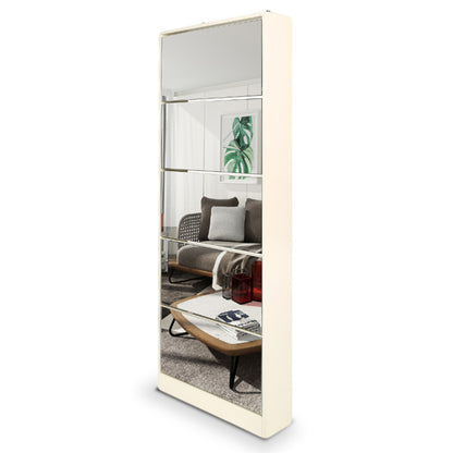 Sarantino 24 Pairs Shoe Cabinet Rack Storage Cupboard Organiser Shelf 5 Level Drawers-Shoe Storage Cabinets-PEROZ Accessories
