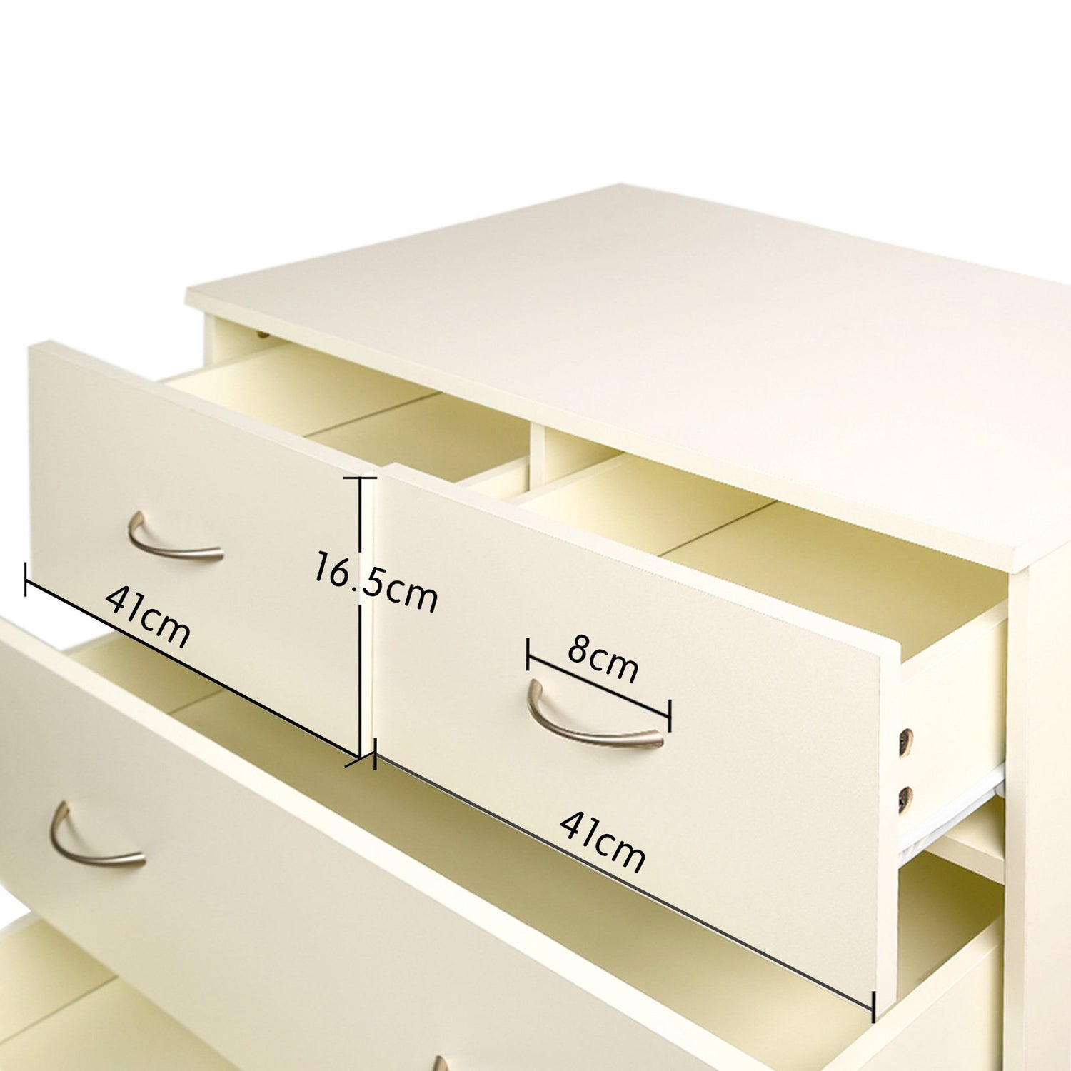 Sarantino Tallboy Dresser 6 Chest Of Drawers Cabinet 85 x 39.5 x 105cm in White-Furniture &gt; Living Room-PEROZ Accessories