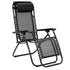 Wallaroo Zero Gravity Reclining Deck Lounge Sun Beach Chair Outdoor Folding Camping - Black-Furniture > Outdoor > Outdoor Sofas & Lounge Sets-PEROZ Accessories