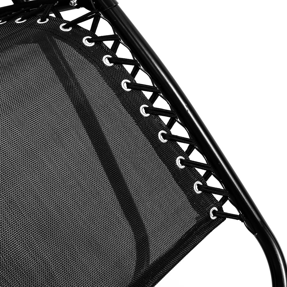 Wallaroo Zero Gravity Reclining Deck Lounge Sun Beach Chair Outdoor Folding Camping - Black-Furniture &gt; Outdoor &gt; Outdoor Sofas &amp; Lounge Sets-PEROZ Accessories
