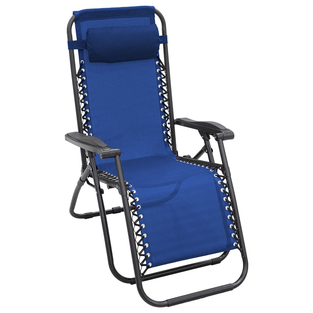 Wallaroo Zero Gravity Reclining Deck Lounge Sun Beach Chair Outdoor Folding Camping - Grey-Furniture &gt; Outdoor &gt; Outdoor Sofas &amp; Lounge Sets-PEROZ Accessories