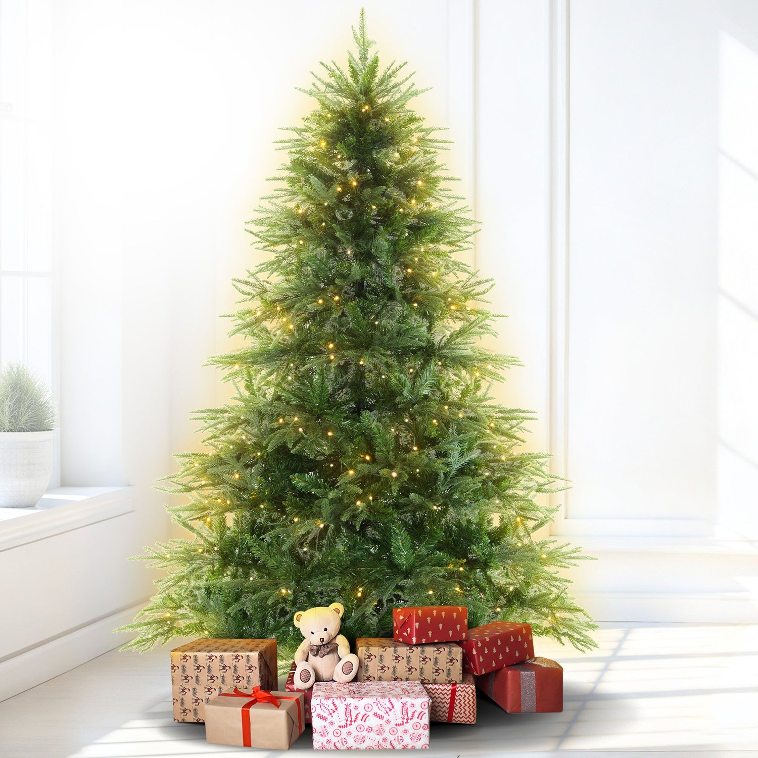 Christabelle 1.2m Prelit Everglow Fir Christmas Tree with 150 LED Lights-Occasions &gt; Christmas &gt; Christmas Trees-PEROZ Accessories