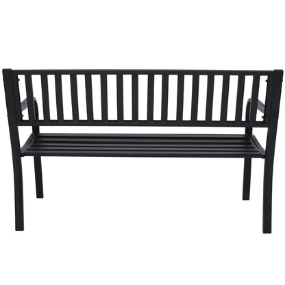 Wallaroo Steel Outdoor Garden Bench - Modern-Furniture &gt; Outdoor &gt; Outdoor Benches-PEROZ Accessories