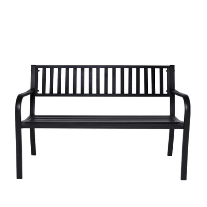 Wallaroo Steel Outdoor Garden Bench - Modern-Furniture &gt; Outdoor &gt; Outdoor Benches-PEROZ Accessories