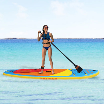 Kahuna Hana 10FT Inflatable Stand Up Paddle Board Set - Non-Slip iSUP Paddleboard with Backpack Paddle Pump Leash-Outdoor > Boating-PEROZ Accessories