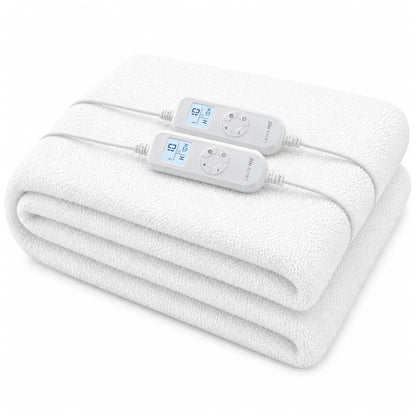 Laura Hill King Electric Heated Underlay Blanket Fleecy Fabric with Timer-Electric Throw Blanket-PEROZ Accessories