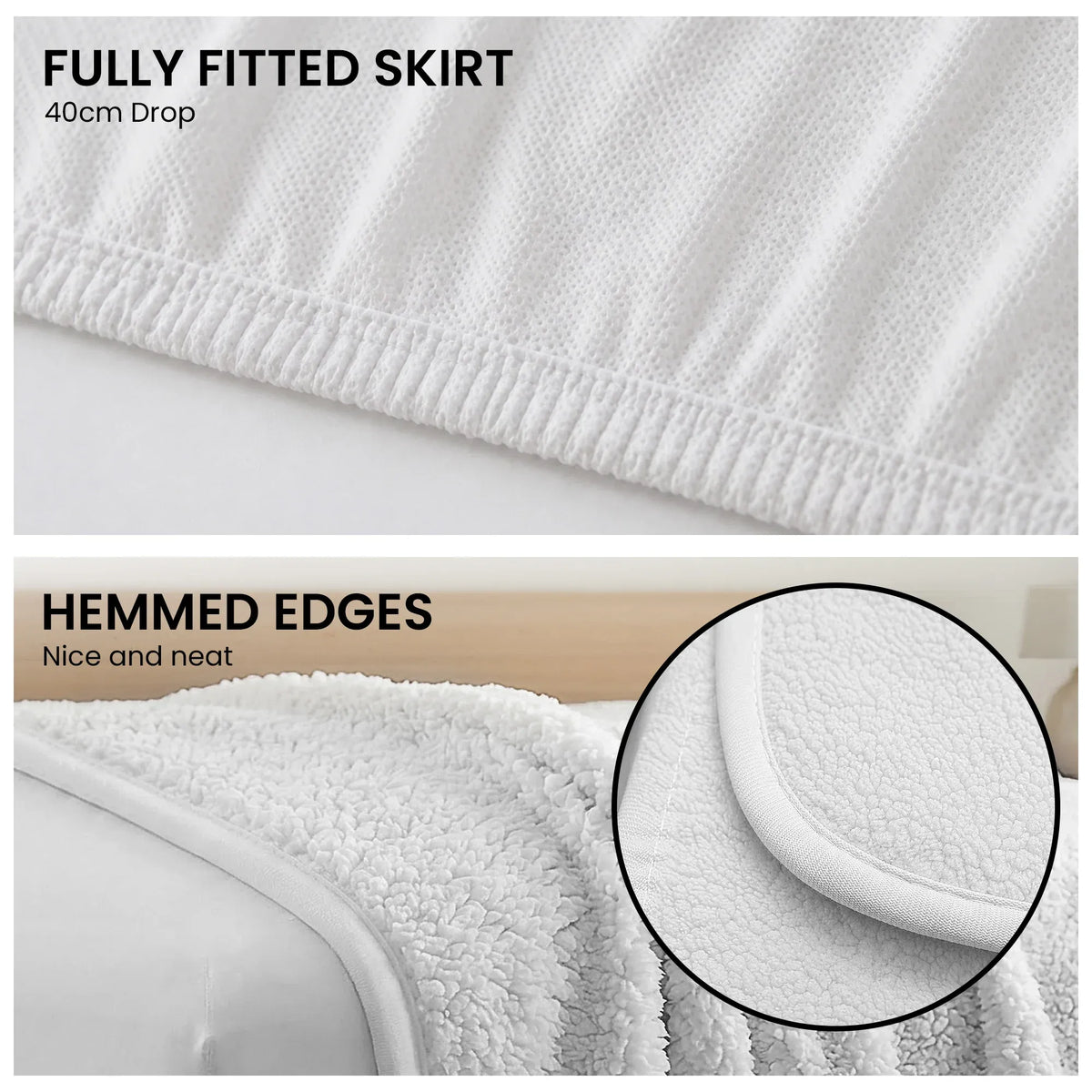Laura Hill King Electric Heated Underlay Blanket Fleecy Fabric with Timer-Electric Throw Blanket-PEROZ Accessories