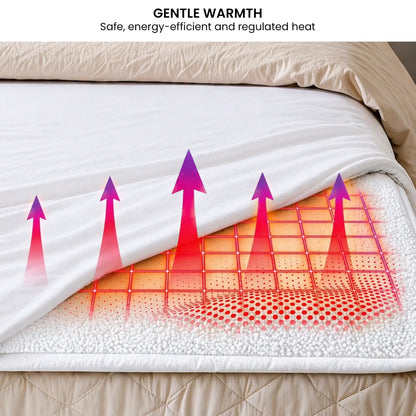 Laura Hill King Electric Heated Underlay Blanket Fleecy Fabric with Timer-Electric Throw Blanket-PEROZ Accessories