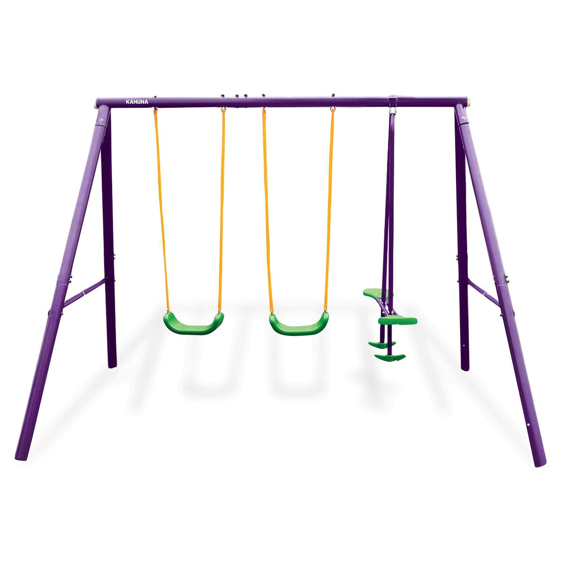 Kahuna Kids 4-Seater Swing Set Purple Green-Gift &amp; Novelty &gt; Games &gt; Board Games-PEROZ Accessories