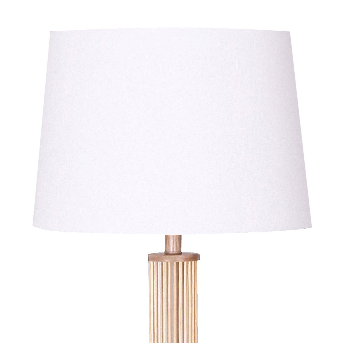 Sarantino Rattan Floor Lamp With Paper-White Linen Shade by Sarantino-Home &amp; Garden &gt; Lighting-PEROZ Accessories