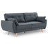 Sarantino 3 Seater Modular Linen Fabric Sofa Bed Couch Futon Suite - Dark Grey-Furniture > Sofas-PEROZ Accessories