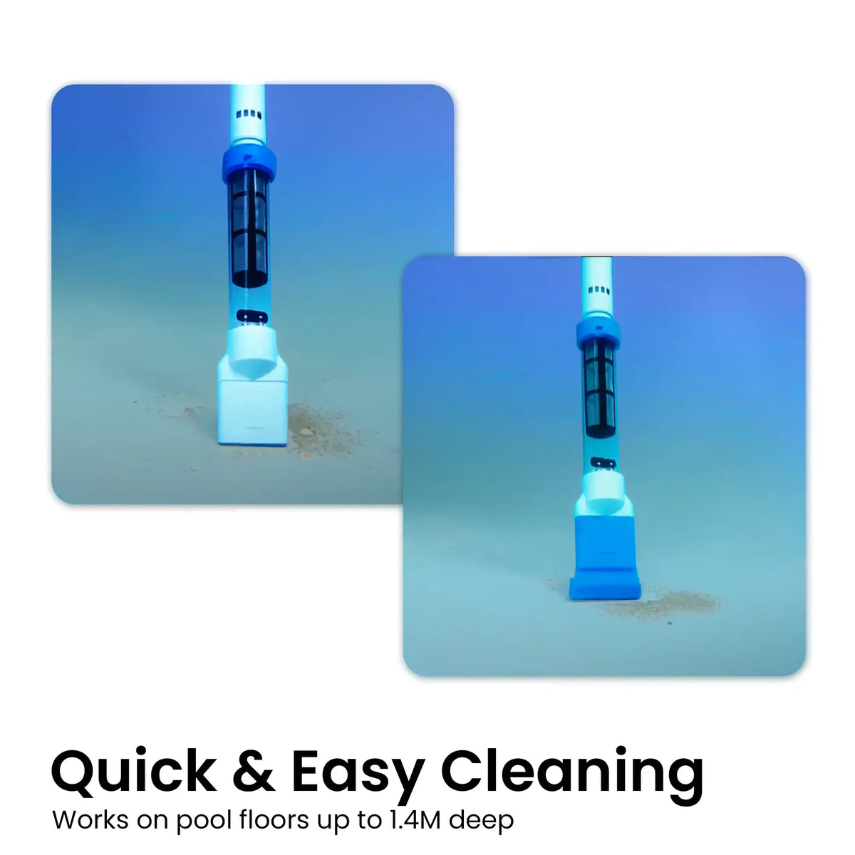 Aquajack Cordless Rechargeable Spa and Pool Vacuum Cleaner with Telescopic Pole &amp; 2 Heads - 60 Min Runtime-Pool Cleaners-PEROZ Accessories