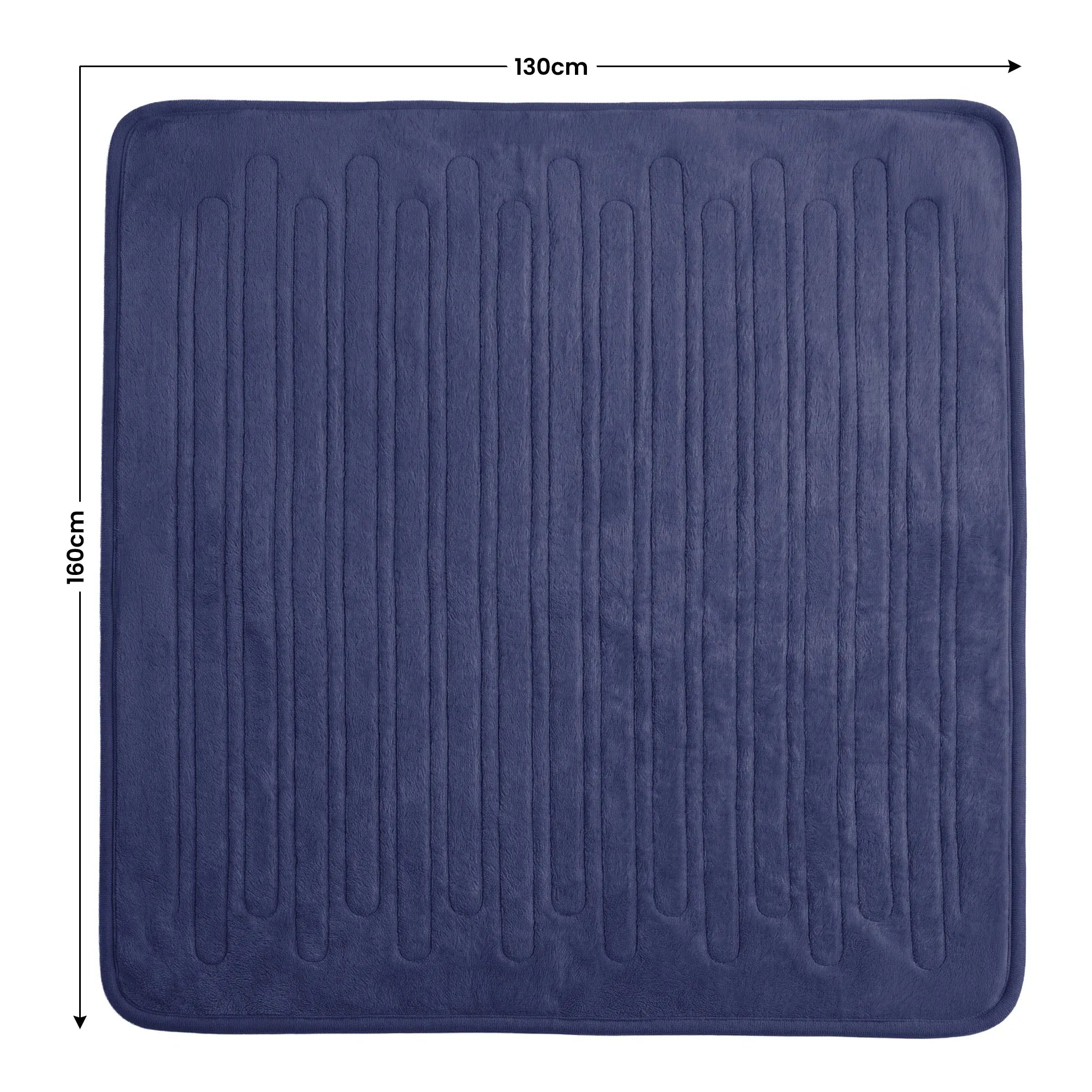 Laura Hill Electric Heated Blanket Throw Soft Coral Fleece w/ 9 Heat Settings - Blue-Home &amp; Garden > Bedding-PEROZ Accessories