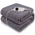 Laura Hill Electric Heated Blanket Throw Soft Coral Fleece w/ 9 Heat Settings - Grey-Home & Garden > Bedding-PEROZ Accessories