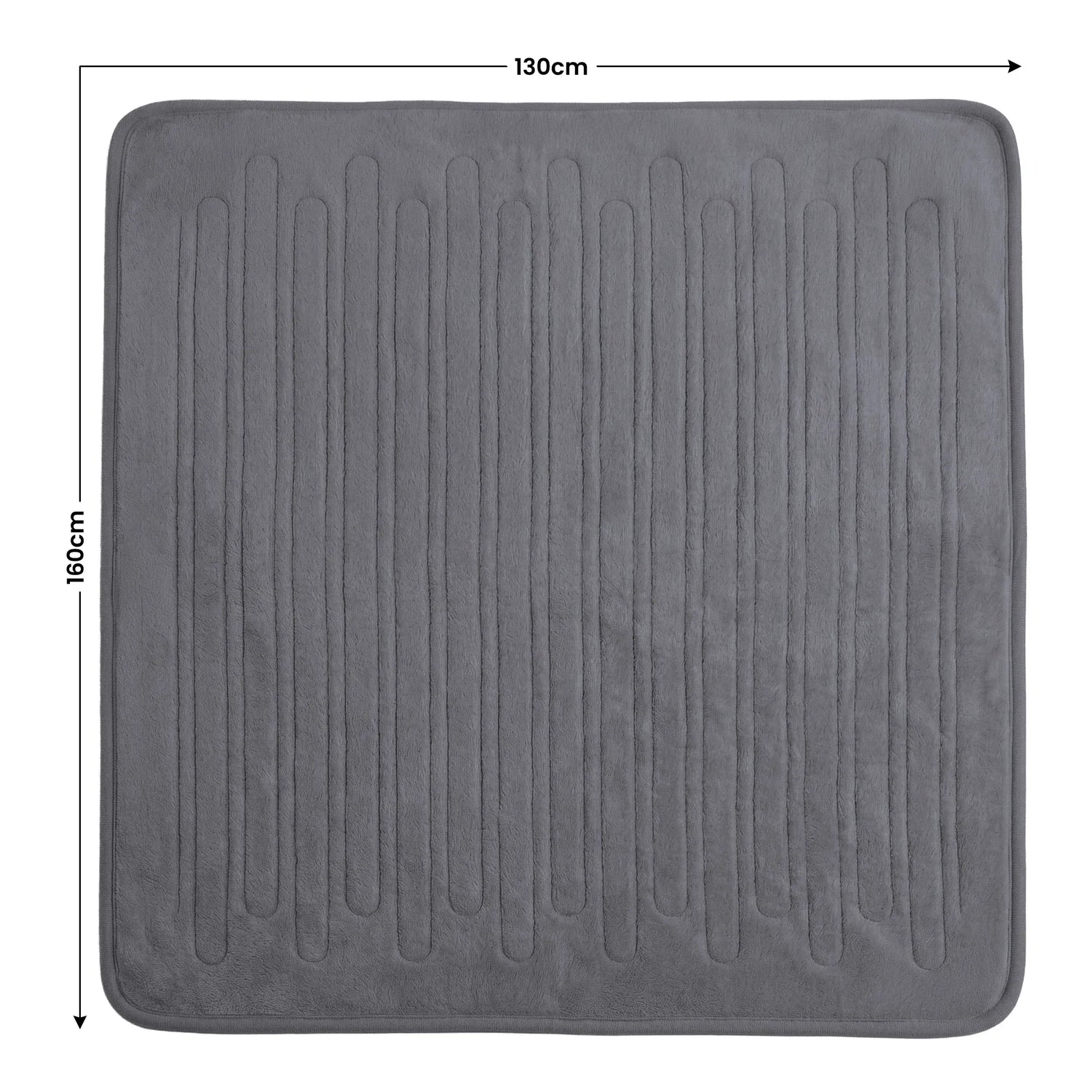 Laura Hill Electric Heated Blanket Throw Soft Coral Fleece w/ 9 Heat Settings - Grey-Home &amp; Garden > Bedding-PEROZ Accessories