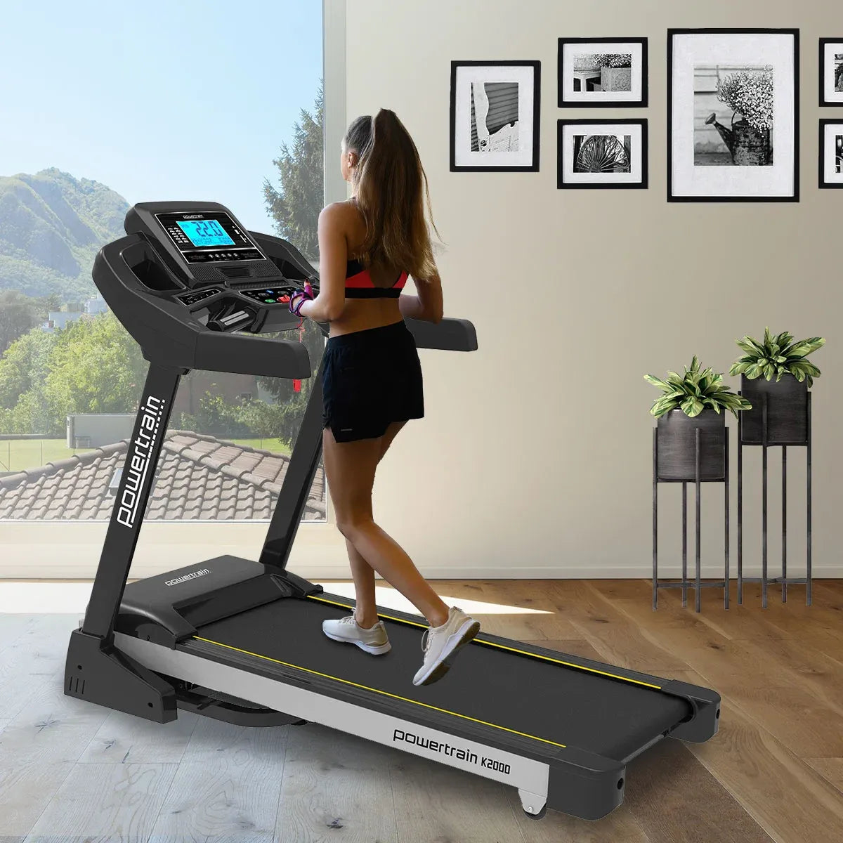 Powertrain K2000 3.0HP Foldable Electric Treadmill 22kph Auto Incline Running Machine for Home Gym Cardio Workout-Walking Pad-PEROZ Accessories