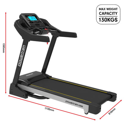 Powertrain K2000 3.0HP Foldable Electric Treadmill 22kph Auto Incline Running Machine for Home Gym Cardio Workout-Walking Pad-PEROZ Accessories