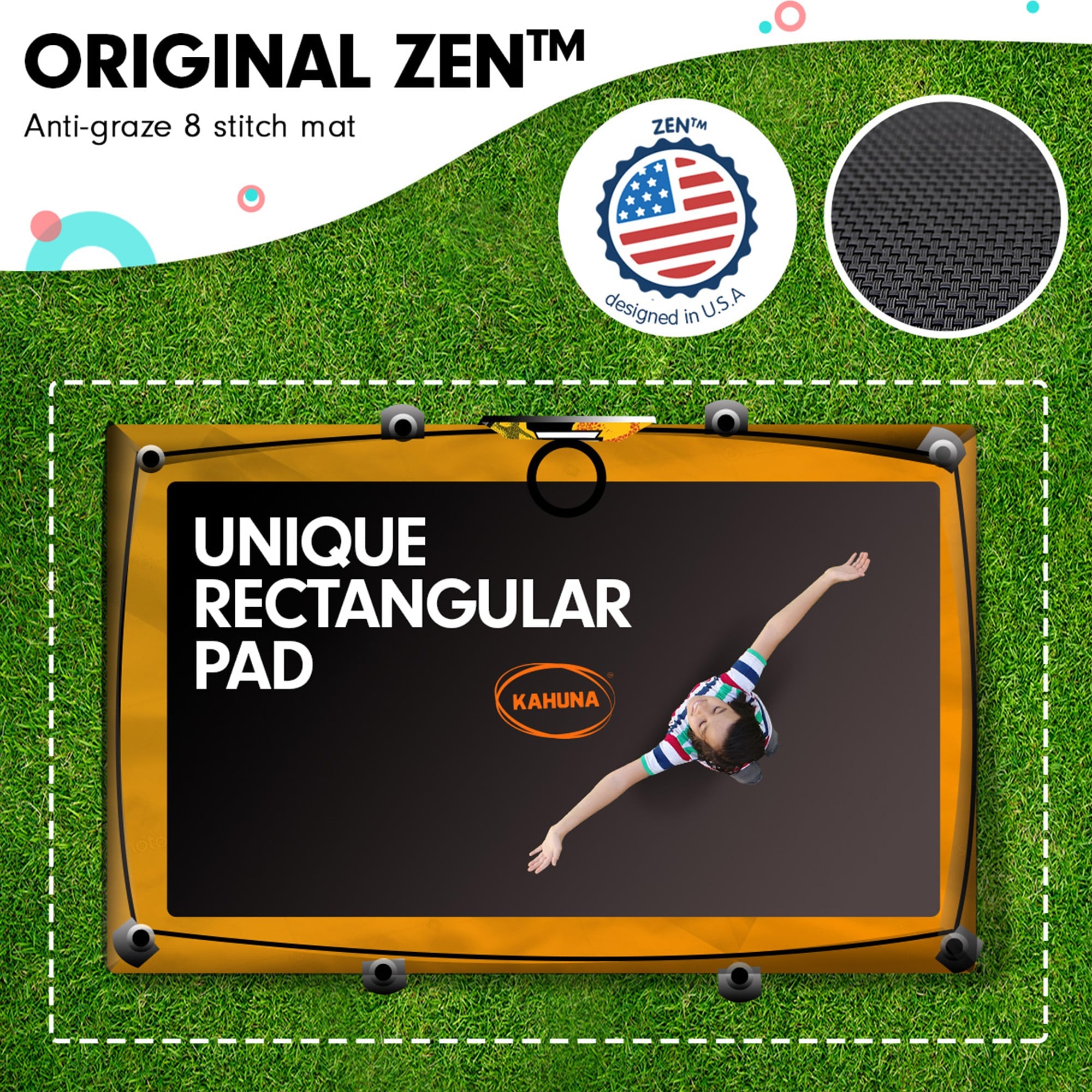 Kahuna 8ft X 11ft Outdoor Rectangular Orange Trampoline with Safety Enclosure.-Sports &amp; Fitness > Trampolines > Trampolines &amp; Accessories-PEROZ Accessories