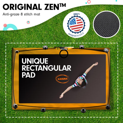 Kahuna 8ft X 11ft Outdoor Rectangular Orange Trampoline with Safety Enclosure.-Sports &amp; Fitness > Trampolines > Trampolines &amp; Accessories-PEROZ Accessories