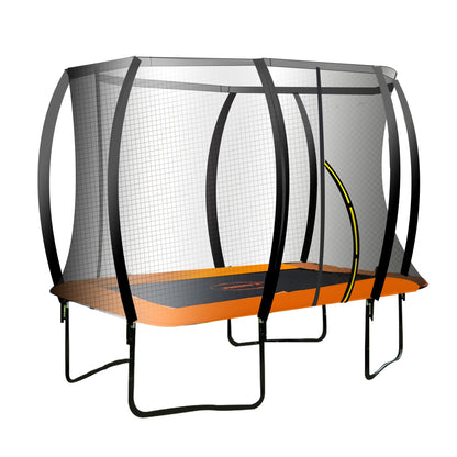Kahuna 8ft X 11ft Outdoor Rectangular Orange Trampoline with Safety Enclosure.-Sports &amp; Fitness &gt; Trampolines &gt; Trampolines &amp; Accessories-PEROZ Accessories