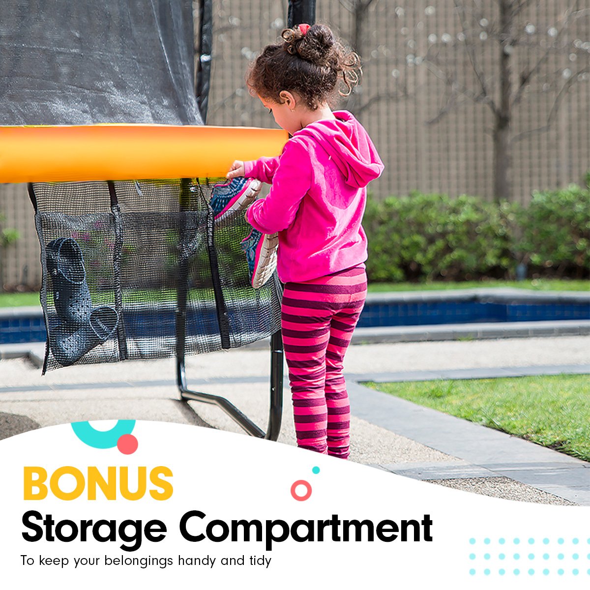 Kahuna 8ft X 11ft Outdoor Rectangular Orange Trampoline with Safety Enclosure.-Sports &amp; Fitness &gt; Trampolines &gt; Trampolines &amp; Accessories-PEROZ Accessories