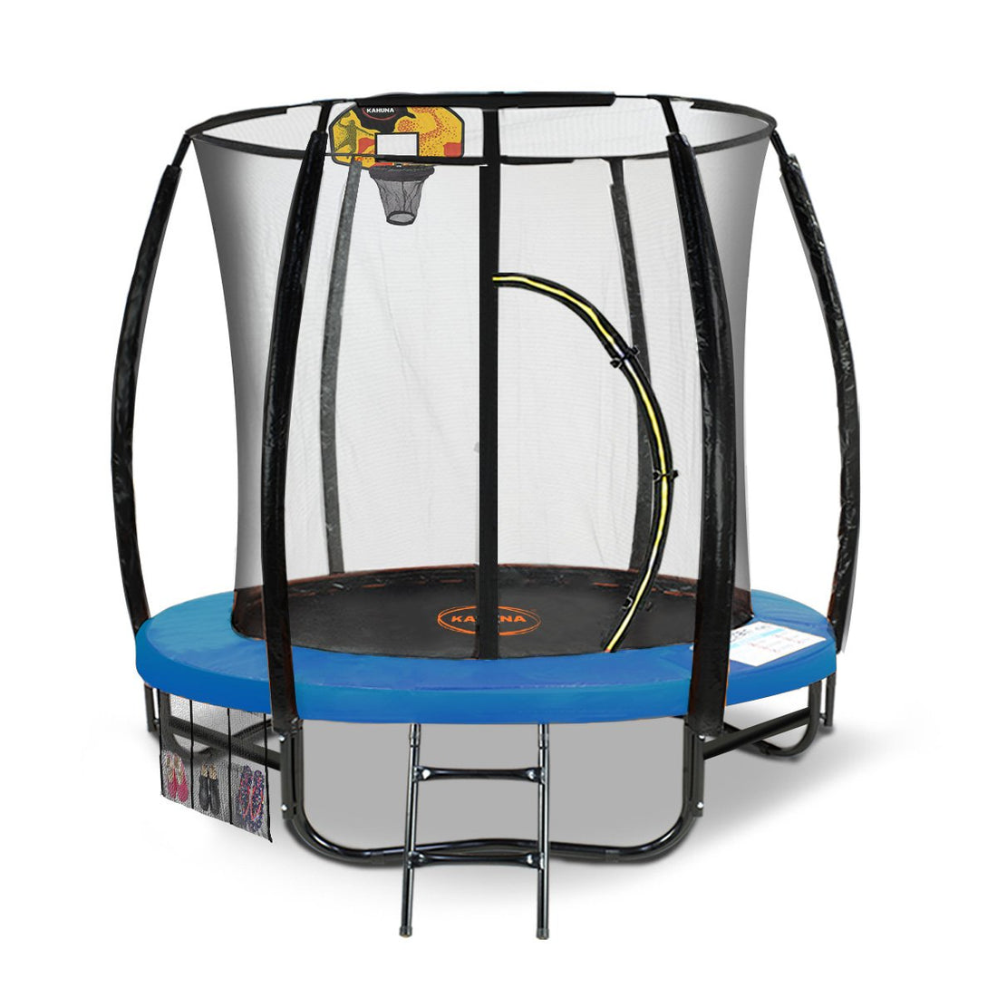 Kahuna Classic 6ft Trampoline Free Safety Net Spring Pad Mat Ladder Basketball Set- Blue-Sports &amp; Fitness &gt; Trampolines &gt; Trampolines &amp; Accessories-PEROZ Accessories