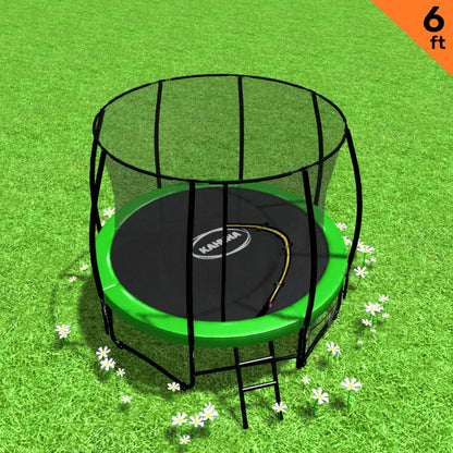 Kahuna 6ft Outdoor Round Green Trampoline Safety Enclosure-Sports &amp; Fitness &gt; Trampolines &gt; Trampolines &amp; Accessories-PEROZ Accessories