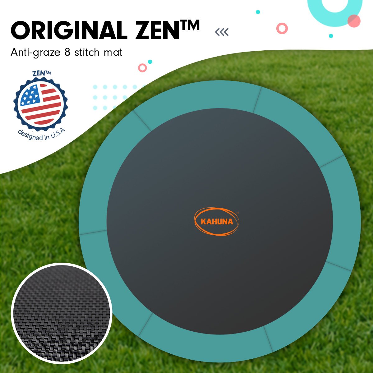 Kahuna 6ft Outdoor Round Green Trampoline Safety Enclosure-Sports &amp; Fitness &gt; Trampolines &gt; Trampolines &amp; Accessories-PEROZ Accessories