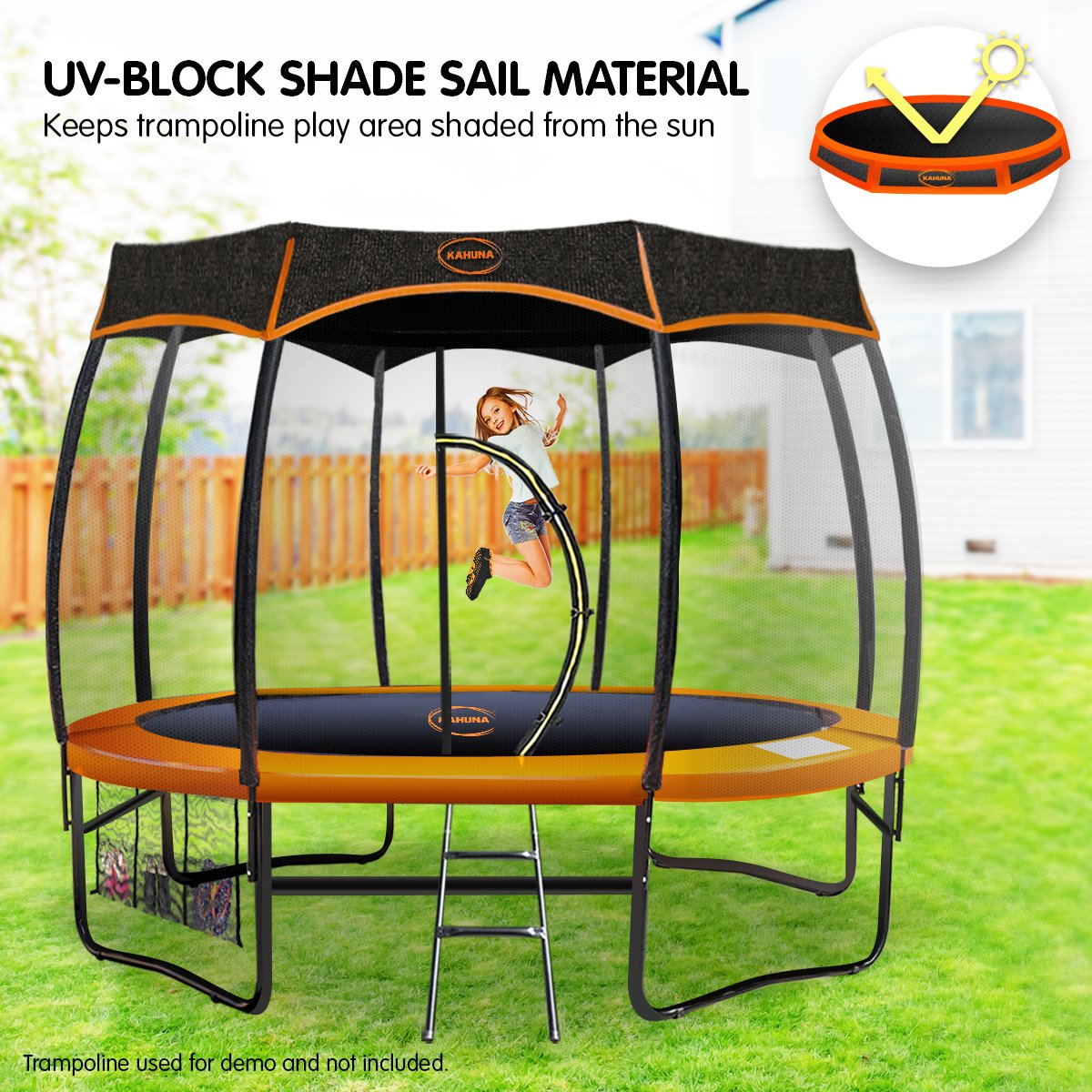 Kahuna 10ft Removable Twister Trampoline Roof Shade Cover-Sports &amp; Fitness &gt; Trampolines &gt; Trampolines &amp; Accessories-PEROZ Accessories