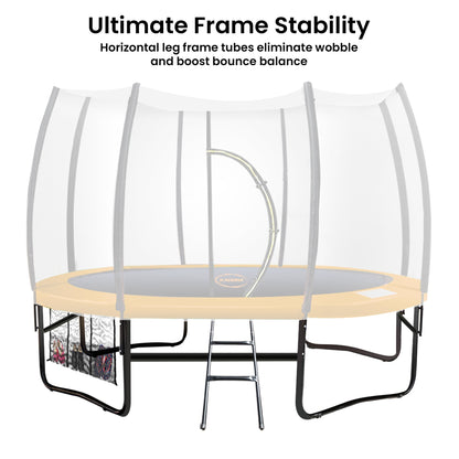 Kahuna 10ft Twister Springless Trampoline Safety Net Pad Mat Outdoor Orange-Sports &amp; Fitness > Trampolines > Trampolines &amp; Accessories-PEROZ Accessories