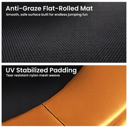 Kahuna 10ft Twister Springless Trampoline Safety Net Pad Mat Outdoor Orange-Sports &amp; Fitness > Trampolines > Trampolines &amp; Accessories-PEROZ Accessories