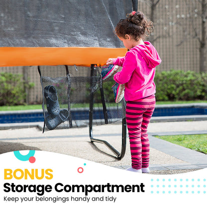 Kahuna 10ft Twister Springless Trampoline Safety Net Pad Mat Outdoor Orange-Sports &amp; Fitness &gt; Trampolines &gt; Trampolines &amp; Accessories-PEROZ Accessories