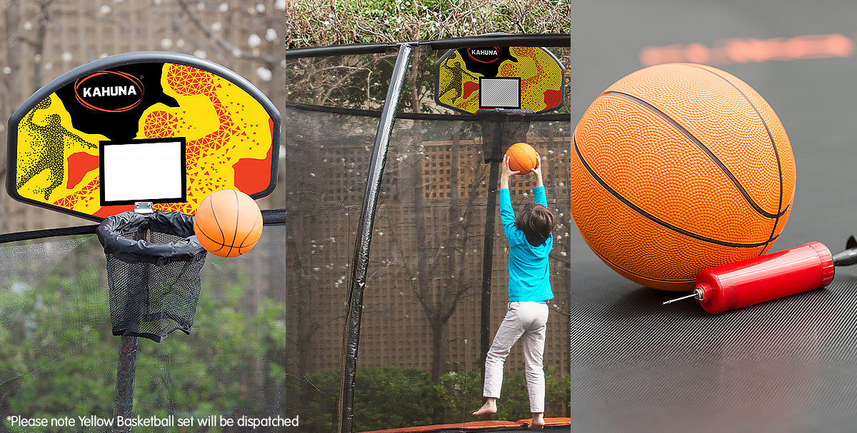 Kahuna Trampoline Basketball Ring Set with Mini Ball and Pump-Sports &amp; Fitness &gt; Trampolines-PEROZ Accessories