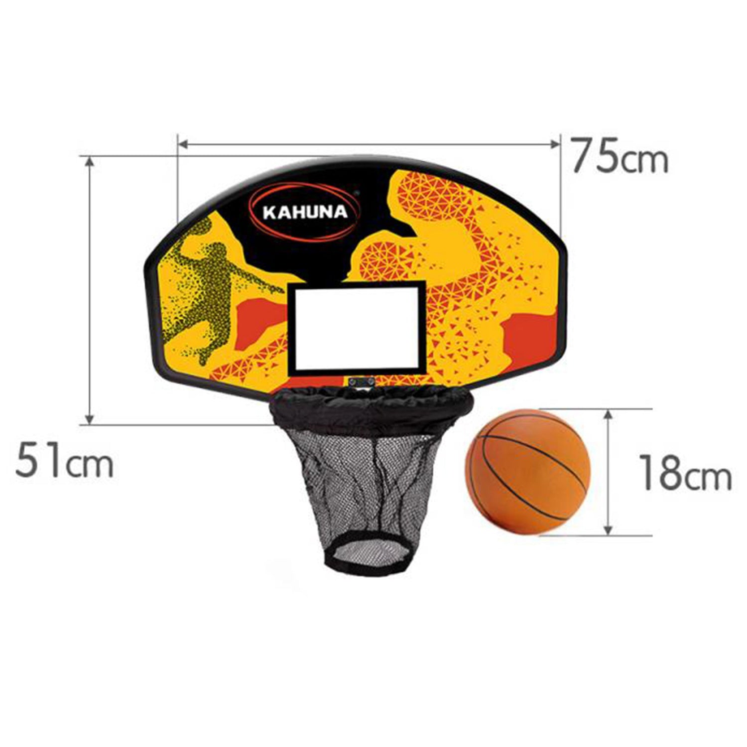 Kahuna Trampoline Basketball Ring Set with Mini Ball and Pump-Sports &amp; Fitness &gt; Trampolines-PEROZ Accessories