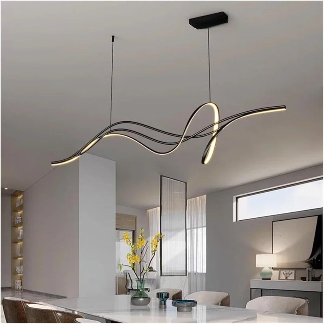 BAMDECOR A203 1.8m Modern minimalist pendant lights for home decoration ceiling pendant light (Black)-Home &amp; Garden &gt; Lighting &gt; Ceiling Lights-PEROZ Accessories