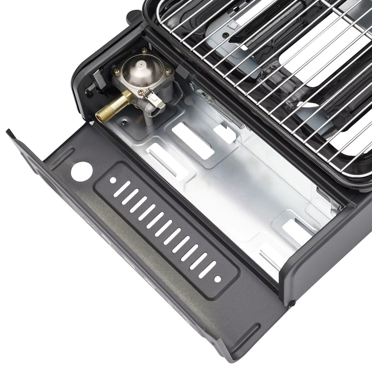 Portable Gas Stove Burner Butane BBQ Camping Gas Cooker With Non Stick Plate Black without Fish Pan and Lid-Home &amp; Garden > BBQ-PEROZ Accessories