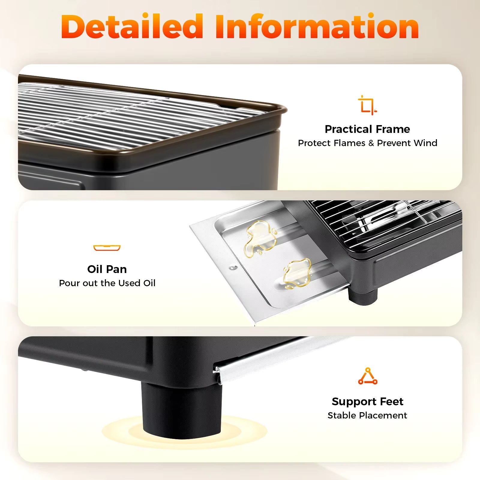 Portable Gas Stove Burner Butane BBQ Camping Gas Cooker With Non Stick Plate Black without Fish Pan and Lid-Home &amp; Garden > BBQ-PEROZ Accessories