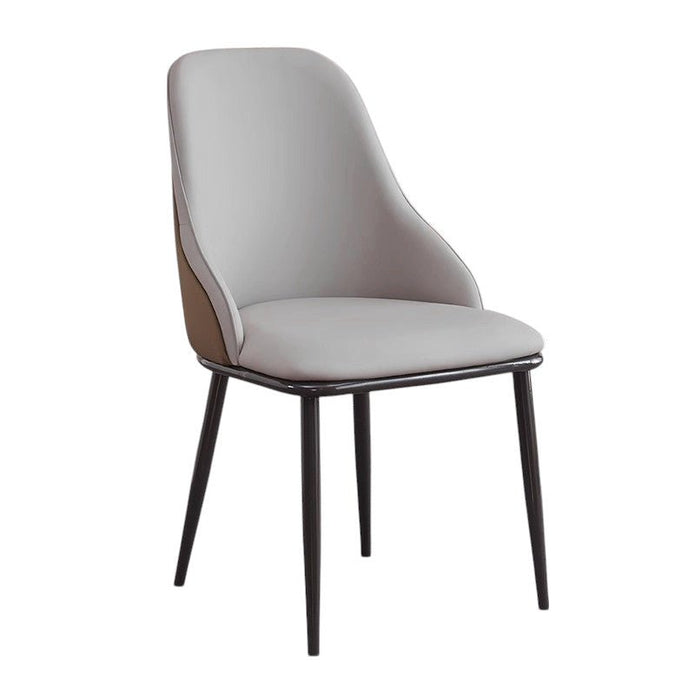 VELLUTO Dining Chair Modern upholstered Leather Kitchen Chairs with armrests Bathtub Chair Leisure Lounge Chair Living Room Bedroom Home Set of 2(Light Grey)-Furniture > Dining > Kitchen &amp; Dining Chairs-PEROZ Accessories