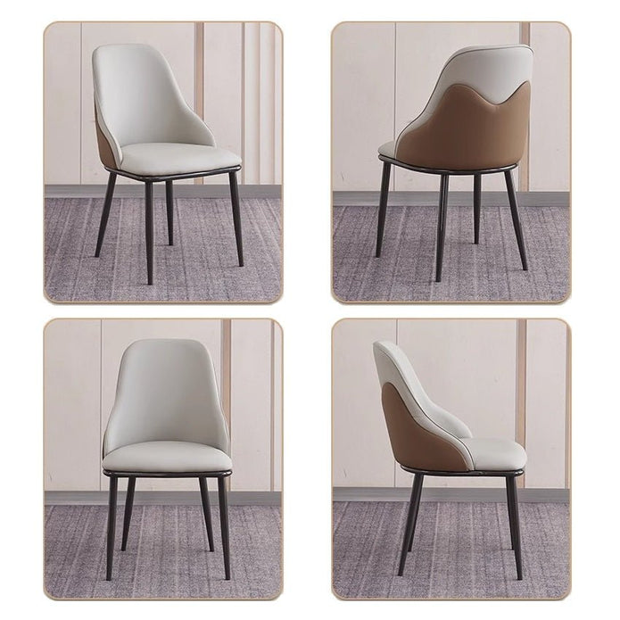 VELLUTO Dining Chair Modern upholstered Leather Kitchen Chairs with armrests Bathtub Chair Leisure Lounge Chair Living Room Bedroom Home Set of 2(Light Grey)-Furniture > Dining > Kitchen &amp; Dining Chairs-PEROZ Accessories