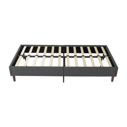 Bed Frame Mattress Foundation (Dark Grey) - Queen-Bed Frames-PEROZ Accessories