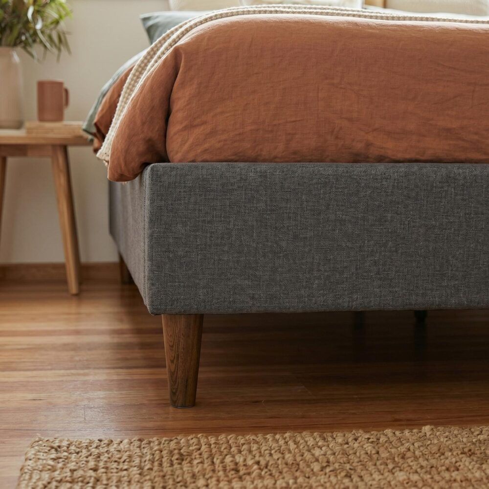 Bed Frame Mattress Foundation (Dark Grey) - Queen-Bed Frames-PEROZ Accessories