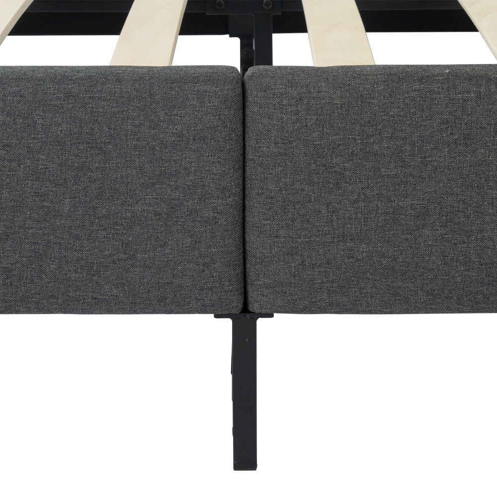 Bed Frame Mattress Foundation (Dark Grey) - Single-Bed Frames-PEROZ Accessories