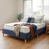 Metal Bed Frame Mattress Foundation Blue – King-Furniture > Bedroom > Beds & Bed Frames-PEROZ Accessories