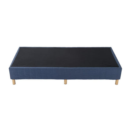 Metal Bed Frame Mattress Foundation Blue – King-Furniture > Bedroom > Beds &amp; Bed Frames-PEROZ Accessories
